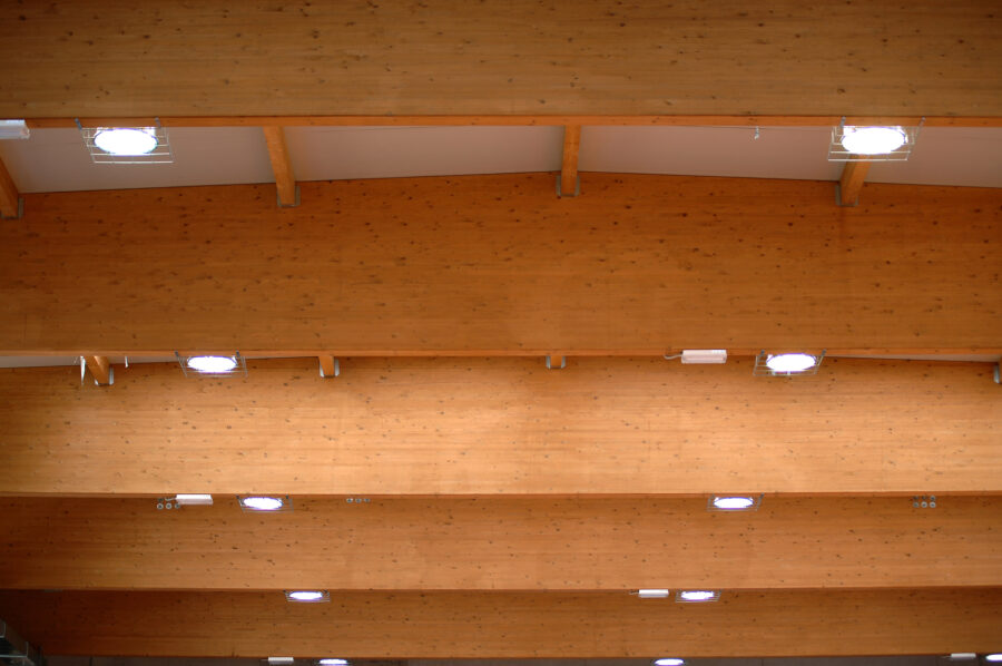 tetto palestra in legno