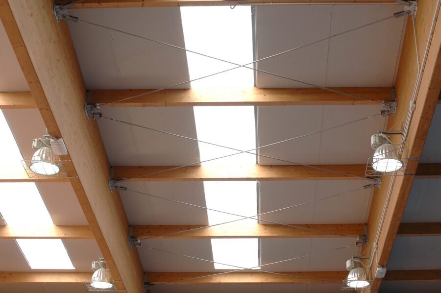 palazzetto dello sport in legno