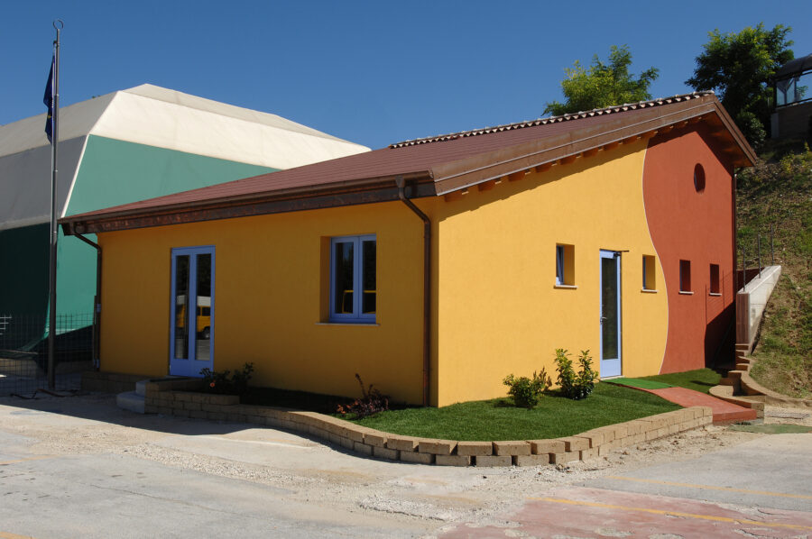 strutture sportive prefabbricate in legno per il tennis