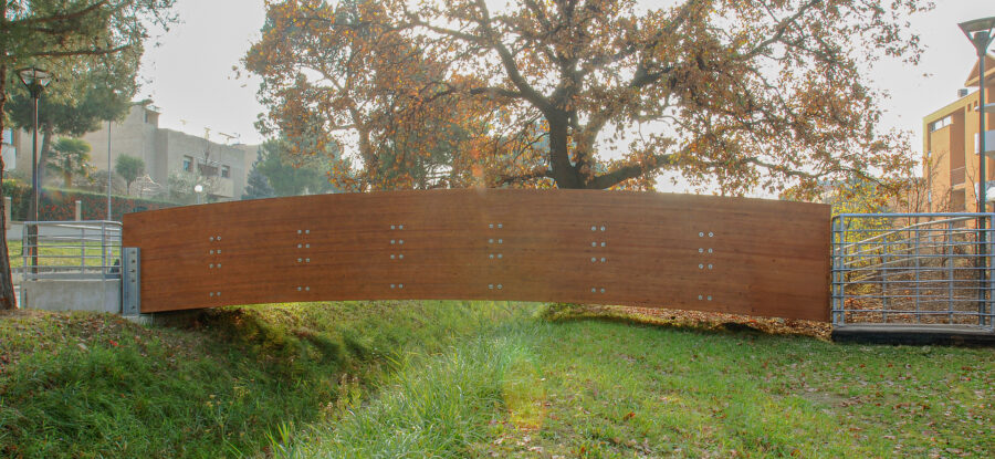 ponte ciclopedonale in legno a Senigallia