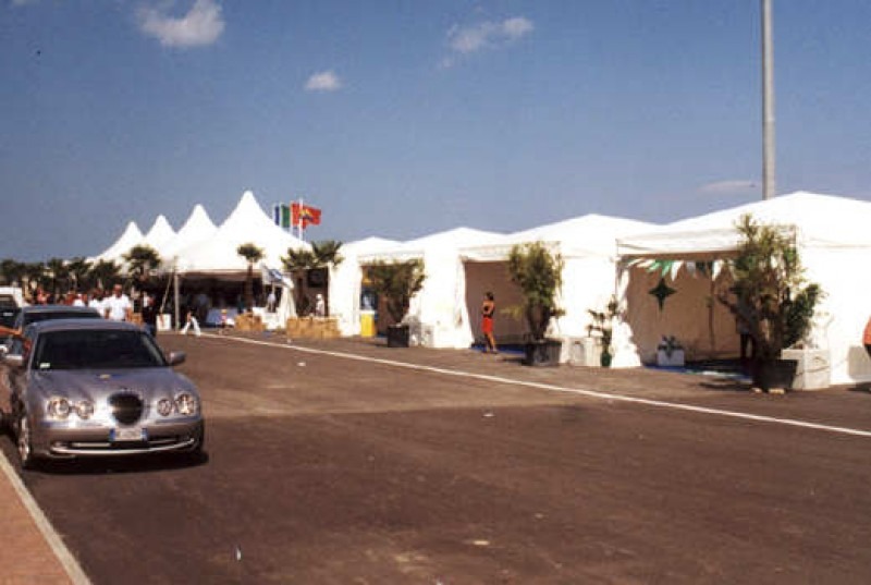 Tendone per evento fieristico